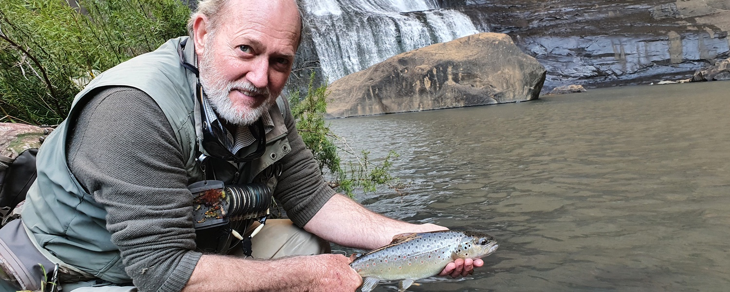 Brown trout in the Karoo, with Alan Hobson of Wild Fly Fishing in the Karoo